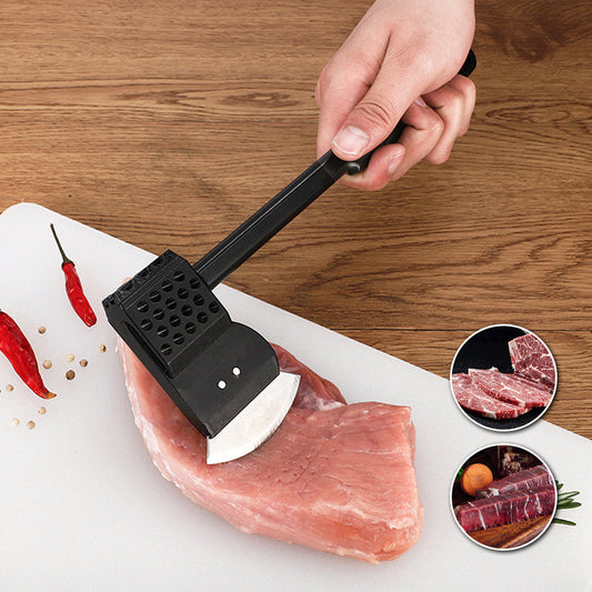 Dual-Function Stainless Steel Meat Tenderizer