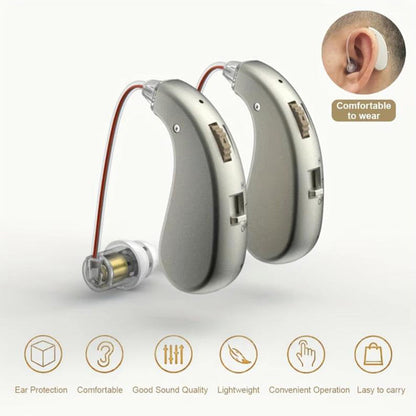 Bluetooth Hearing Aid Headphones for Seniors – USB Rechargeable