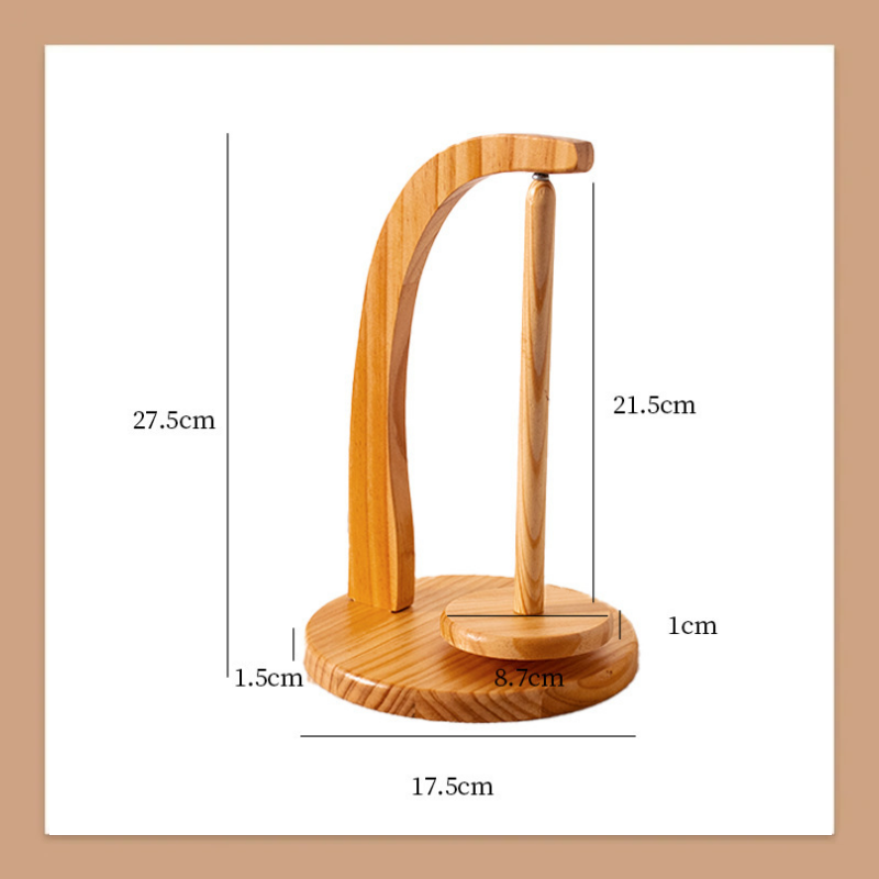 Durable Wooden Spool Holder with Rotating Design