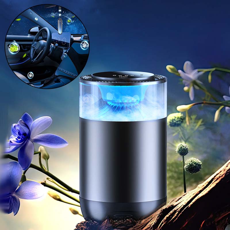 Car Air Freshener with Natural Scent and Ultrasonic Diffusion
