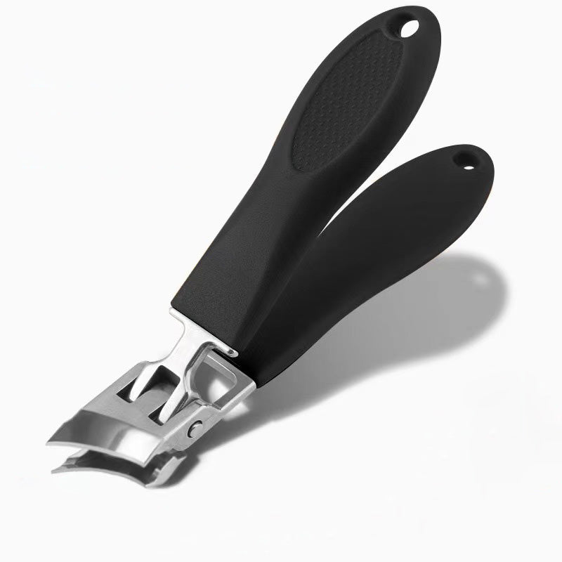 Ergonomically Angled Nail Clipper with Wide Cutting Opening – Splash-Proof
