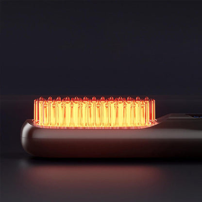 Cordless Hair Straightening Brush with LED Display