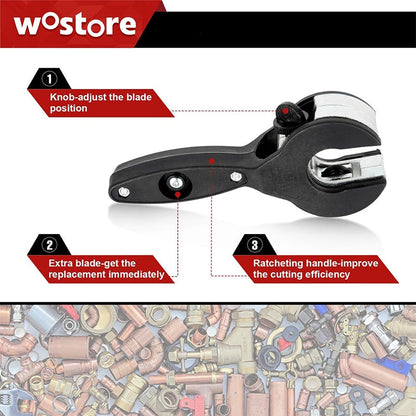 Precision Pipe Cutter Set | 3-Piece Tool for Metal & Plastic