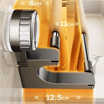 Double Towel Holder with Suction Cups | Effortless Stylish Towel Storage for a Tidy Bathroom
