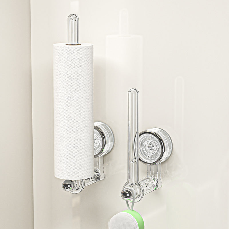 Vacuum Suction Cup Toilet Paper Holder - Multi-Functional Design