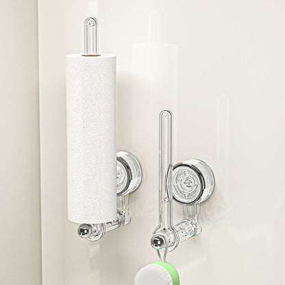 Vacuum Suction Cup Toilet Paper Holder - Multi-Functional Design