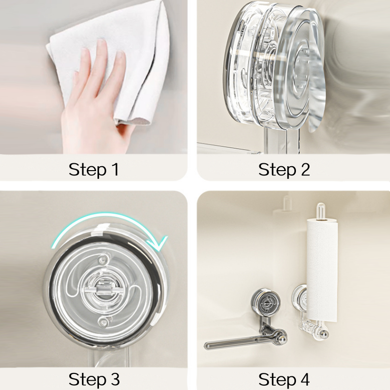 Multifunctional Suction Cup Holder for Toilet Paper