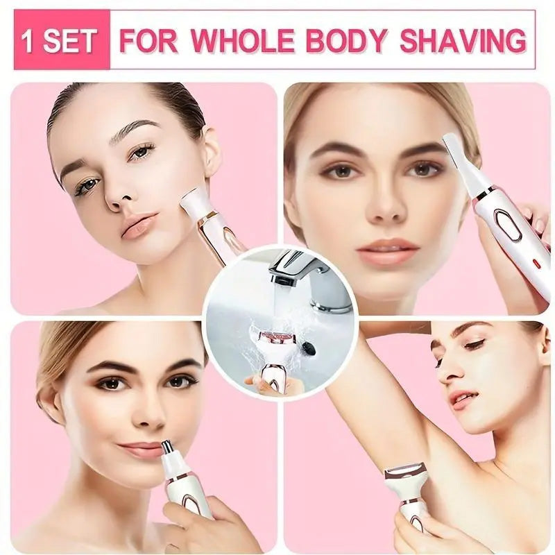 Wireless 4-in-1 Women's Grooming Device with 90 Min Runtime