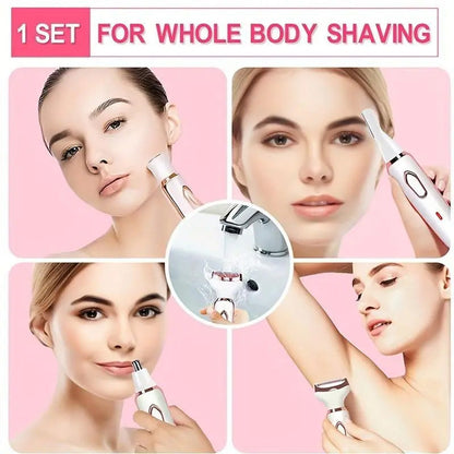 Wireless 4-in-1 Women's Grooming Device with 90 Min Runtime
