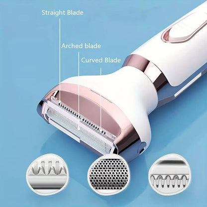 Wireless 4-in-1 Women's Grooming Device with 90 Min Runtime
