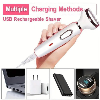 Wireless 4-in-1 Women's Grooming Device with 90 Min Runtime