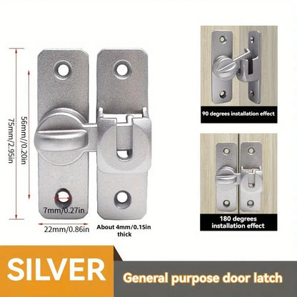 Durable Stainless Steel Slide Bolt | 90° Lock for Doors & Windows