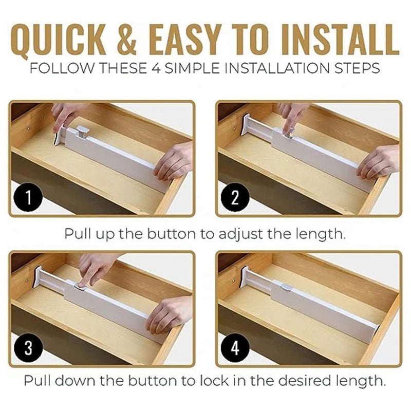 Organizer for Drawers with Adjustable Dividers