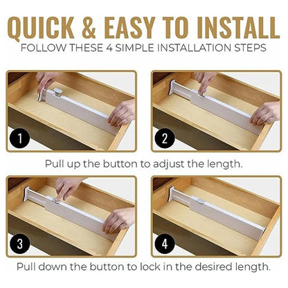 Organizer for Drawers with Adjustable Dividers