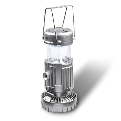 Portable Solar Light and Fan Combo for Outdoor Adventures