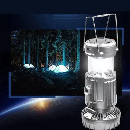 Stylish 6-in-1 LED Lantern - Portable, Rechargeable with Fan