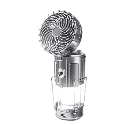 Stylish 6-in-1 LED Lantern - Portable, Rechargeable with Fan