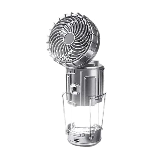 Stylish 6-in-1 LED Lantern - Portable, Rechargeable with Fan