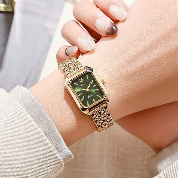 Elegant Rectangular Quartz Watch for Women