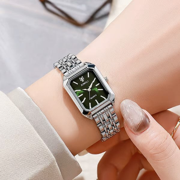 Elegant Rectangular Quartz Watch for Women