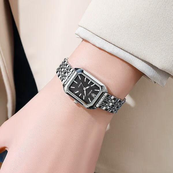 Elegant Rectangular Quartz Watch for Women