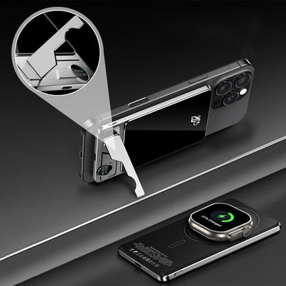 Dual-Mode Magnetic Power Bank with Built-in Stand for Convenient Charging