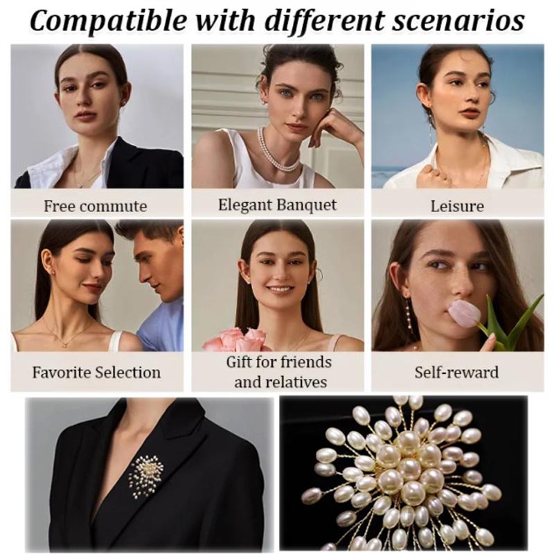 Buy One Get One Free Handmade Pearl Brooch for Women – Elegant Design