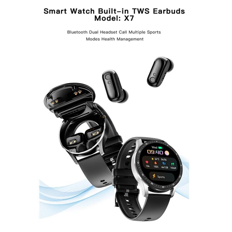Smartwatch with Built-in Headphones – 2-in-1 Device