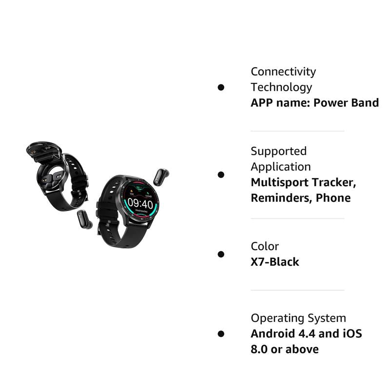 Smartwatch with Built-in Headphones – 2-in-1 Device