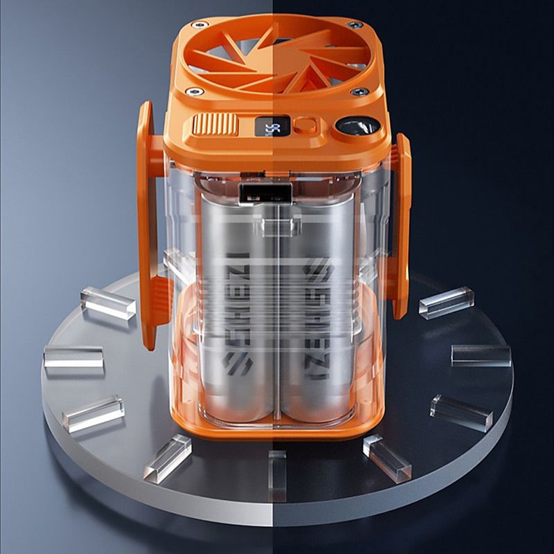 Portable Hands-Free Cooling Fan with Power Bank Functionality