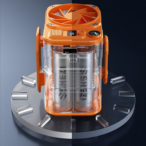 Portable Hands-Free Cooling Fan with Power Bank Functionality