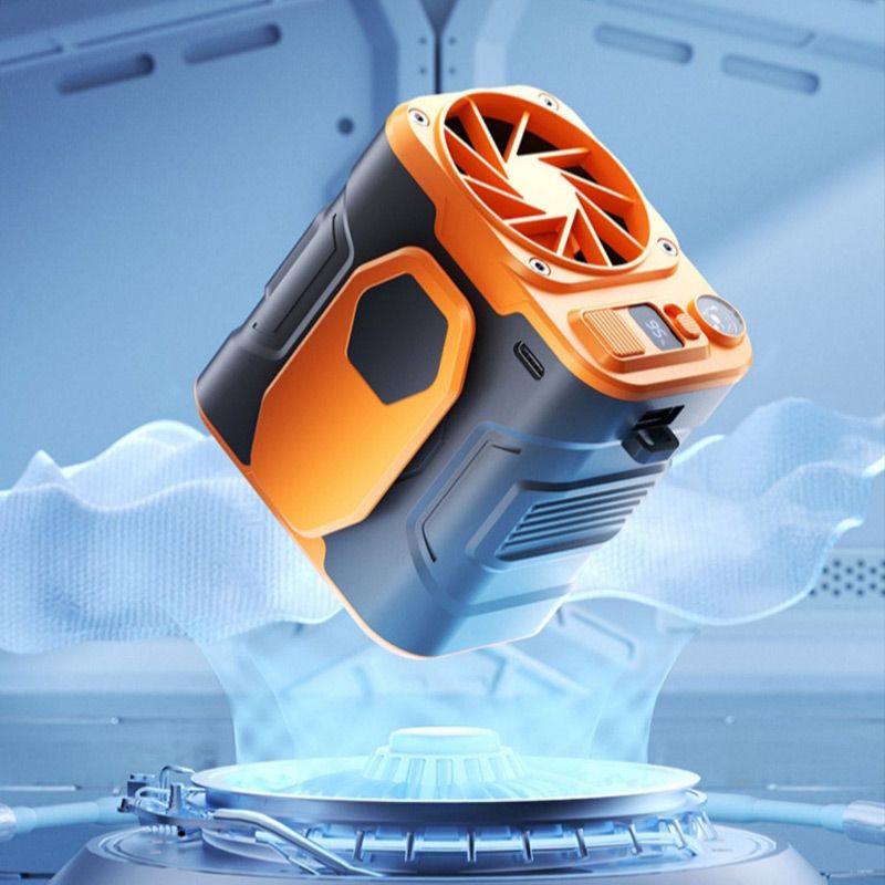 Portable Hands-Free Cooling Fan with Power Bank Functionality