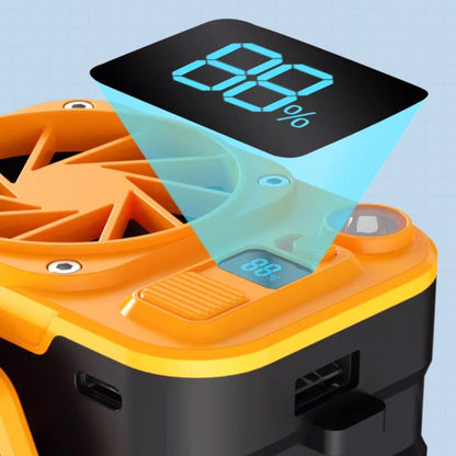 Portable Hands-Free Cooling Fan with Power Bank Functionality