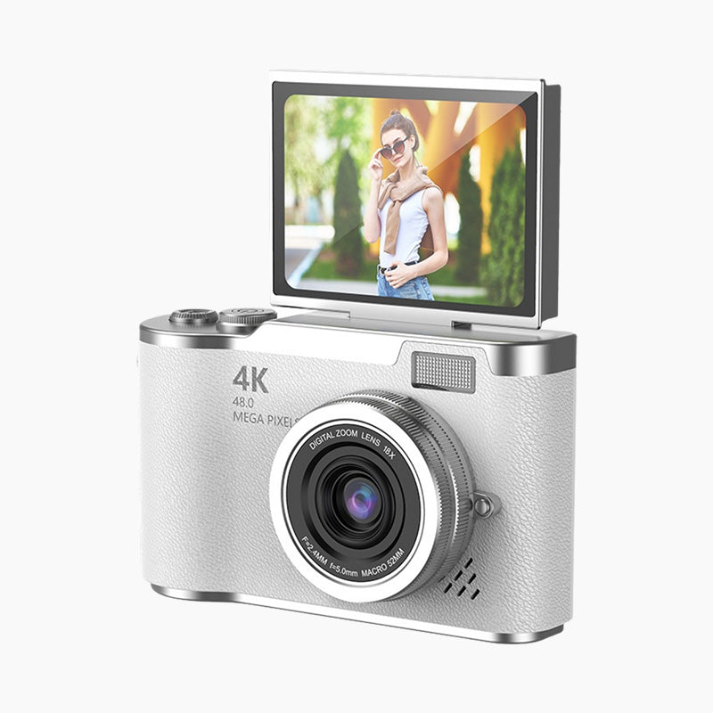 4K HD Digital Camera with Flip-Screen Display