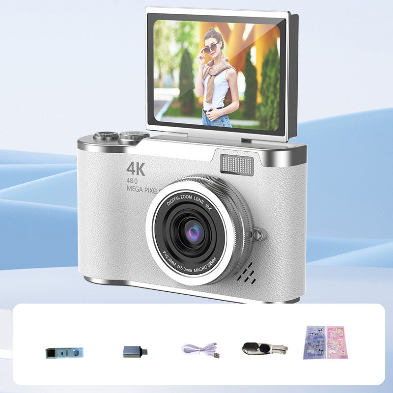 4K HD Digital Camera with Flip-Screen Display