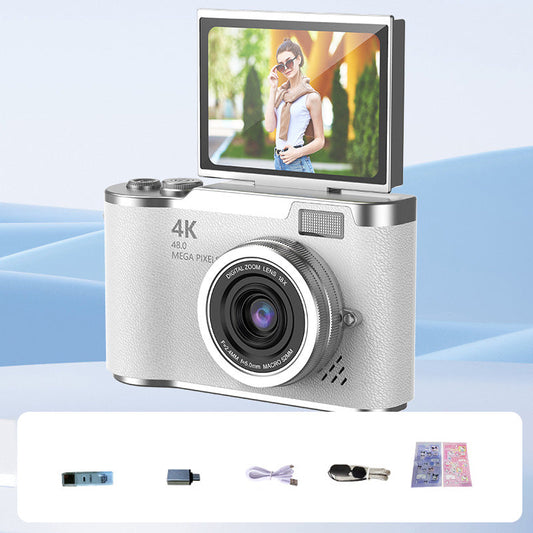 4K HD Digital Camera with Flip-Screen Display