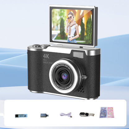 4K HD Digital Camera with Flip-Screen Display
