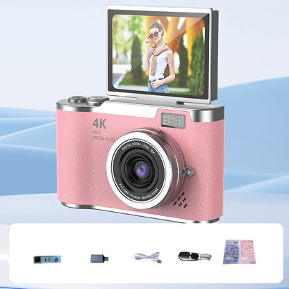 4K HD Digital Camera with Flip-Screen Display