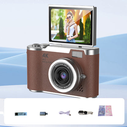 4K HD Digital Camera with Flip-Screen Display