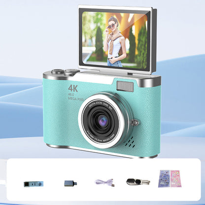 4K HD Digital Camera with Flip-Screen Display