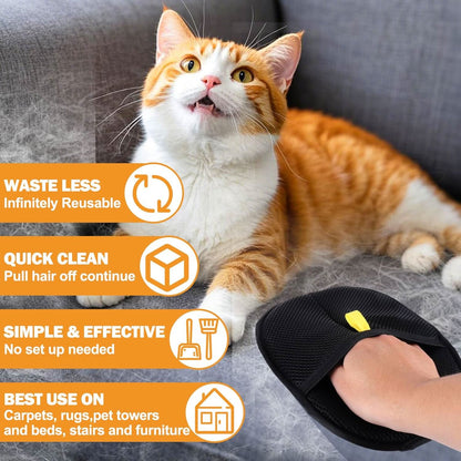 Pet Hair Eraser Gloves for Effortless Clean-Up
