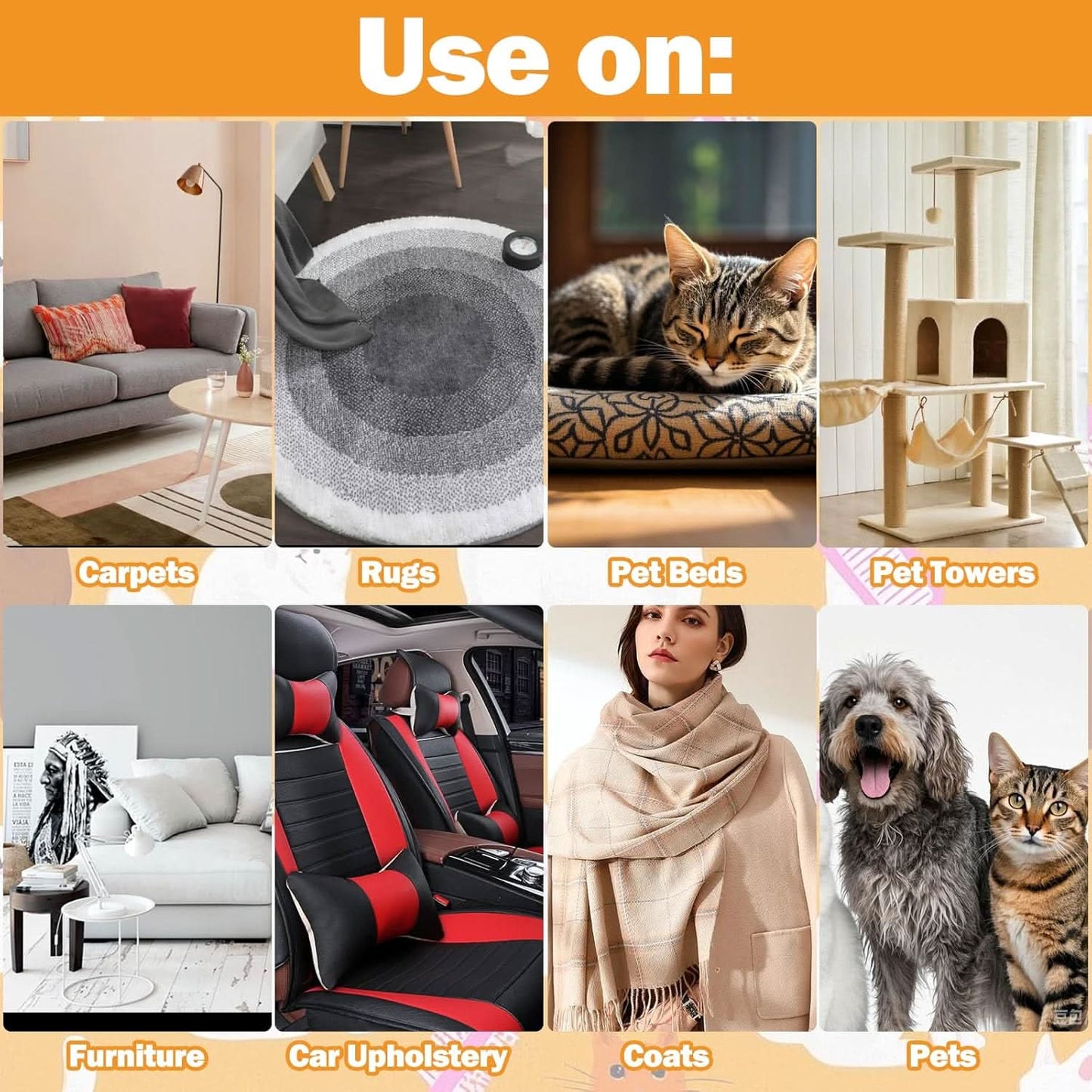 Pet Hair Eraser Gloves for Effortless Clean-Up