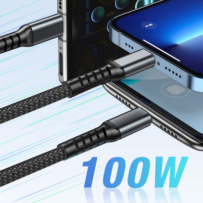 Versatile 3-in-1 Charging Cable with LED | 1.2m Length | Multi-Device Compatibility