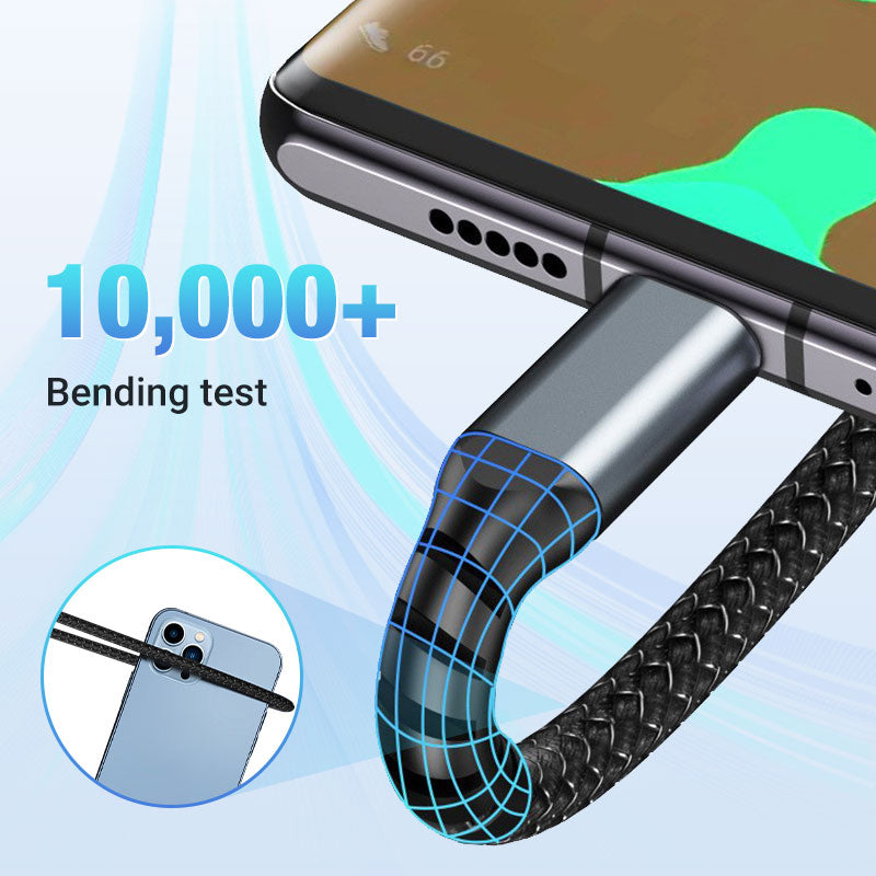 Versatile 3-in-1 Charging Cable with LED | 1.2m Length | Multi-Device Compatibility
