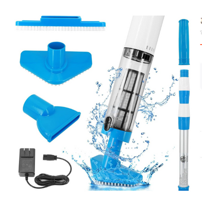 Versatile Cordless Pool Cleaner with Three Brush Attachments