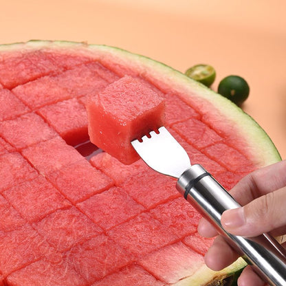 Stainless Steel 2-in-1 Watermelon Fork and Knife Set
