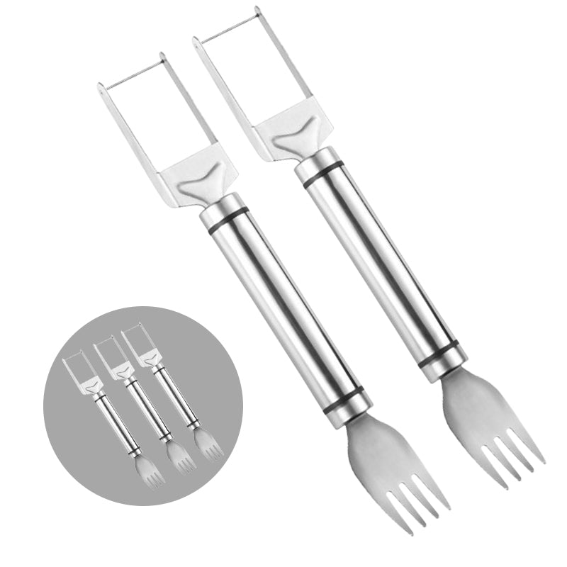 Stainless Steel 2-in-1 Watermelon Fork and Knife Set