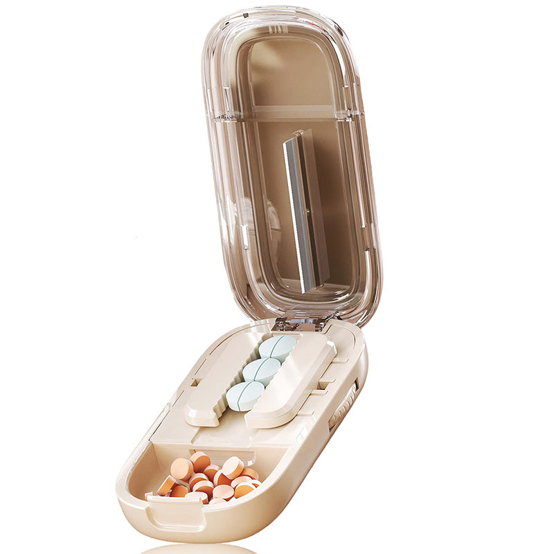 Compact Pill Cutter & Storage Solution