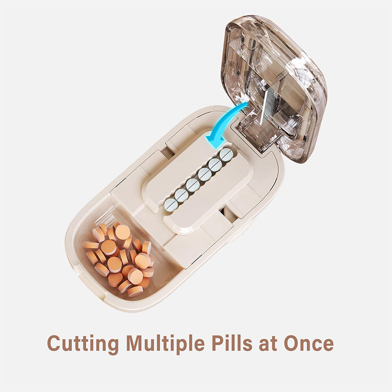 Compact Pill Cutter & Storage Solution