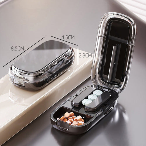 Compact Pill Cutter & Storage Solution